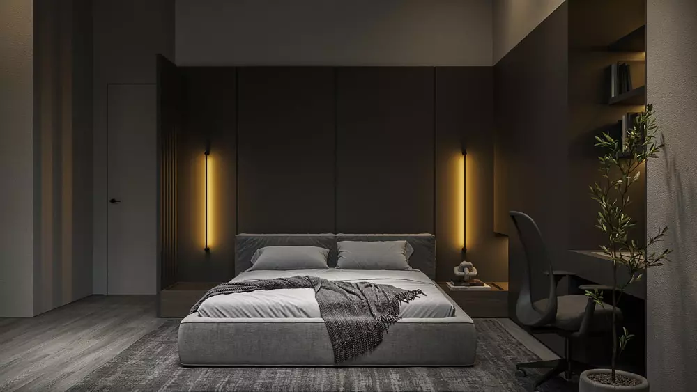 thiết kế nội thất phòng ngủ 25m2