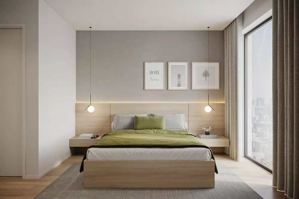 thiết kế nội thất phòng ngủ 25m2